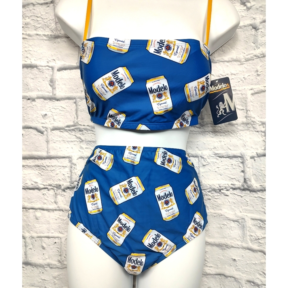 NWT Modelo High Waist 2 Piece Swimsuit L